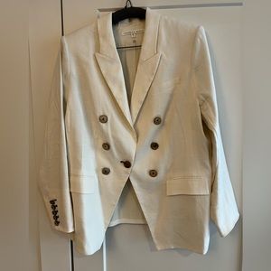 Veronica Beard Miller Linen Dickey Jacket White Size 20